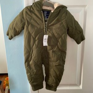 Baby Gap Sherpa lined hooded pram